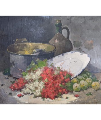 Edmond Van COPPENOLLE (1846-1914) attribué à « Nature morte aux raisins » fin XIXe shop