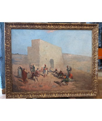 Alphonse CHIGOT (1824-1917) touaregs devant un bâtiment vers 1890 commande en ligne