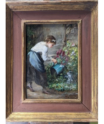 Léonide BOURGES (1838-1909) jeune fille à l’arrosoir circa 1890 pour bénéficier 