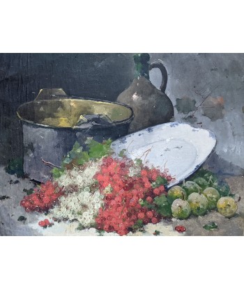 Edmond Van COPPENOLLE (1846-1914) attribué à « Nature morte aux raisins » fin XIXe shop