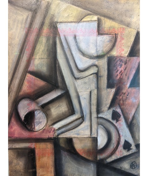 Albert COSTE (1896-1985) composition cubiste circa 1950 les ligaments