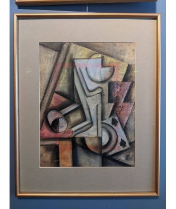 Albert COSTE (1896-1985) composition cubiste circa 1950 les ligaments