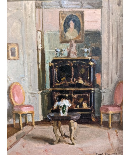 Paul Jean HUGUES (1891-1972) intérieur vers 1930/40 en linge