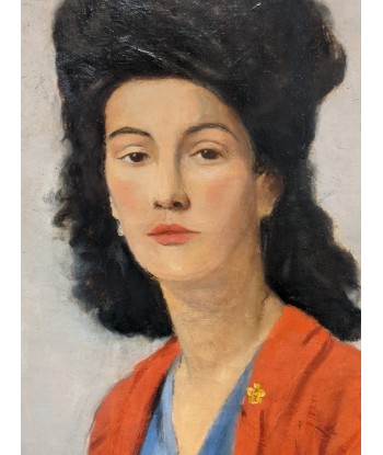 M.VILLA (XXe) portrait femme 1946 l'achat 