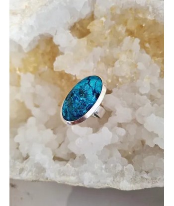 Bague Chrysocolle Argent 925 réglable l'achat 