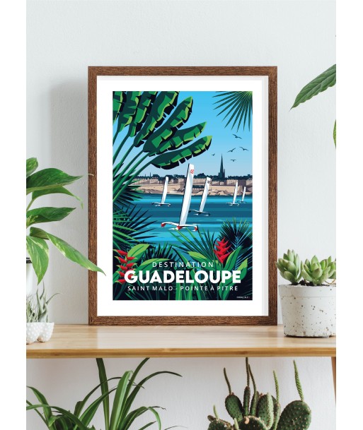 Affiche "Destination Guadeloupe : Pointe-à-Pitre - Saint-Malo" plus qu'un jeu 